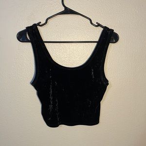 Black velvet tank